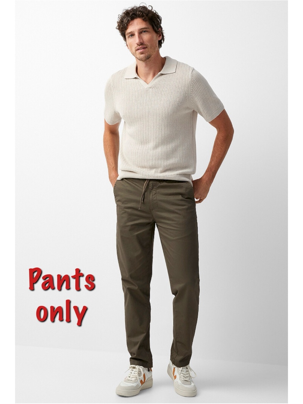 Le 31 by Simons Lightweight comfort-waist twill pant- Slim fit
